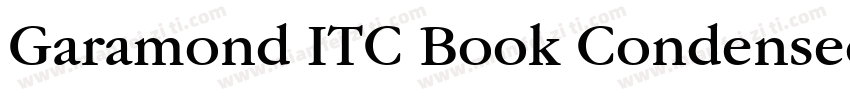 Garamond ITC Book Condensed BT字体转换